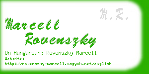 marcell rovenszky business card